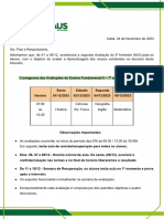 7º Ano - B - Mat - Roteiro de Avaliação