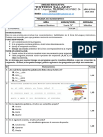 4to-B - Prueba de Diagnostico 5 Areas