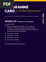 Fitness Workout Cards