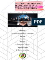 Análisis Teórico Del Principio de Transparencia en La Contratación Pública