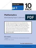 ks1 Mathematics 2024 Paper 1 Administration Guide