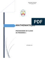 PROGRAMME MATHS 1re C