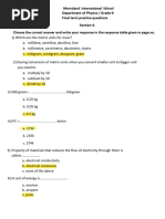 Answer Key Term 3 Revision Sheet