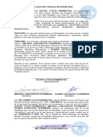 Declaración Jurada de Domicilio de Eligio Aviles Rodriguez