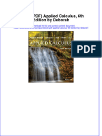 (Ebook PDF) (Ebook PDF) Applied Calculus, 6th Edition by Deborah All Chapter