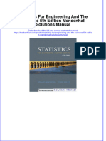 (Download PDF) Statistics For Engineering and The Sciences 5th Edition Mendenhall Solutions Manual Full Chapter