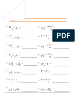 Grade 6 Adding Mixed Numbers Like Denominators B