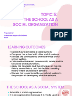 Topic 5 - The School As A Social Organization