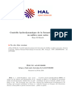 Contrôle Hydrodynamique de La Formation Des Biofilms en Milieu Eaux Usées