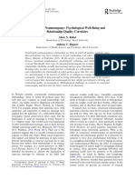 Consensual Nonmonogamy - Psychological Well-Being and Relationship Quality Correlates