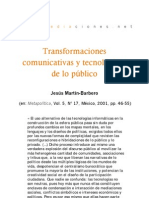 Transformaciones Tecnológicas y Comunicativas de Lo Público