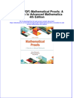 Full Download PDF of (Original PDF) Mathematical Proofs: A Transition To Advanced Mathematics 4th Edition All Chapter