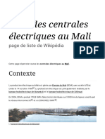 Liste Des Centrales Électriques Au Mali - Wikipédia