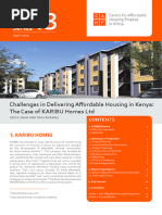 CAHF Case Study 13 On Karibu Homes - Challenges in Delivering Affordable Housin