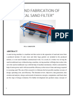 Design and Fabrication of Mechanical Sand Filter