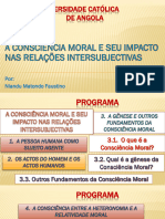 A Origem Da Consciência Ética - Seminário No Isup JP Ii