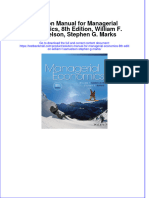 Full Download PDF of Solution Manual For Managerial Economics, 8th Edition, William F. Samuelson, Stephen G. Marks All Chapter