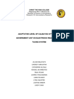 Chapter 1-3 - Group F - Adaptation Level of Calbayog City's Local Government Unit On Electronic Real Property Taxing System