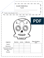 Examen Primer Trimestre 2do Grado