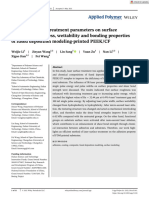 J of Applied Polymer Sci - 2021 - Li - Effect of IR Laser Treatment Parameters On Surface Structure Roughness Wettability