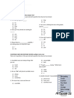 Object Pronouns Multiple Choice Test