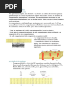 Bio Cel 3 - Membranas Celulares