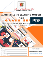 Week 9 Statistics and Measures of Central Tendency of Ungrouped Data