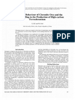 The Melting Behaviour of Chromite Ores and The