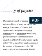 History of Physics