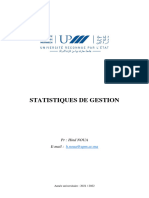 Statistiques de Gestion Chapitre 3