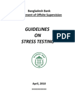 Stress Testing Guideline of Bangladesh Bank For Banks