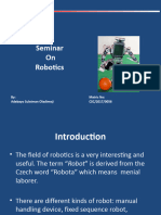 Seminar Report Presentation On Robotics