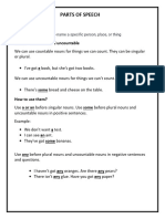 Parts of Speech - Grade 4