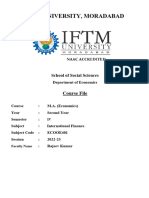 International Finance ECOOE401 Course File M A ECO 2022-23 