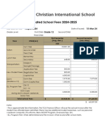 12 - TCIS OCK Estimated School Fee 24-25