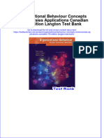 Full Download PDF of Organizational Behaviour Concepts Controversies Applications Canadian 7th Edition Langton Test Bank All Chapter