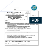 Evaluación Formativa 3 "Potencias y Productos Notables" 1ºA