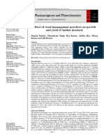 Effect of Weed Management Practices On Growth and Yield of Indian Mustard