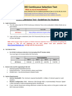 Guidelines Continuous Selection Test