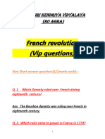 French Revolution (Vip Questions) : PM Shri Kendriya Vidyalaya (Ro Agra)