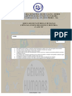 SIMULADO DE HUMANAS e NATUREZA 6 ANO B