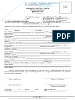 Admission Application Form 2024