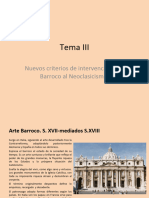 Tema III. Nuevos Criterios de Intervenciã N. Barroco y Neoclasicismo