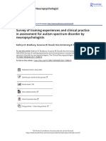 Adbury Survey of Training Experiences and Clinical Practice in Assessment For Autism Spectrum Disorder by Neuropsychologists