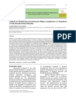 Analysis of Medical Record Document Filling Completeness of Outpatient Dental Hospital