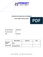 Constr-001 Method Statements DATA PANEL INSTALLATION