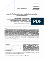 Analysis of An Innovative Water Desalination System Using