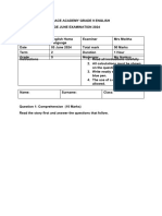 English Question Paper G9