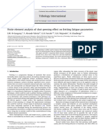 Finite Element Analysis of Shot-Peening Effect On Fretting Fatigue Parameters