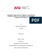 A Qualitative Study of Green Companies' Communication Strategies Amidst The Greenwashing Activities of Other Companies in The Industry